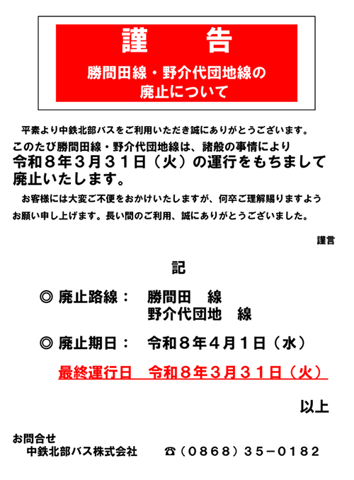 ���ԓc���E������c�n���̔p�~�ɂ���